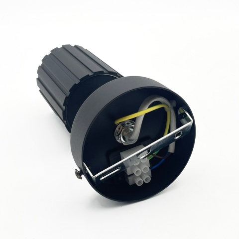 Kinkiet ścienny PRISMA - czarny ryflowany klosz, GU10