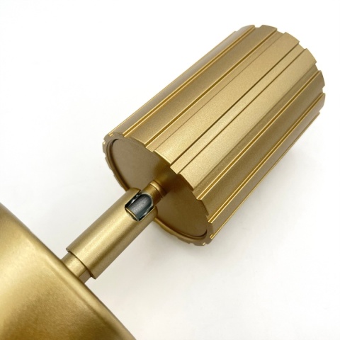 Kinkiet ścienny PRISMA - złoty ryflowany klosz, GU10