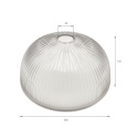 Klosz PIA przezroczysty prążkowany 30x13cm, E27
