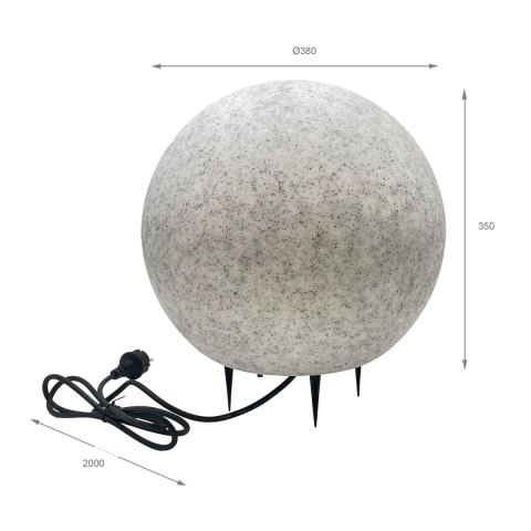 Lampa Kula ogrodowa - GARDEN BALL ∅ 38CM E27 imitacja kamienia