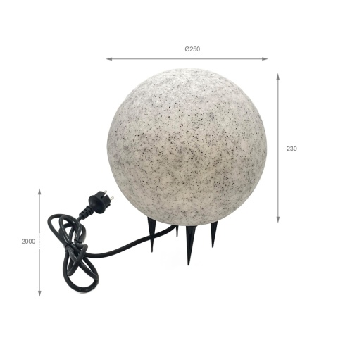 Lampa Kula ogrodowa - GARDEN BALL ∅ 25CM E27 imitacja kamienia