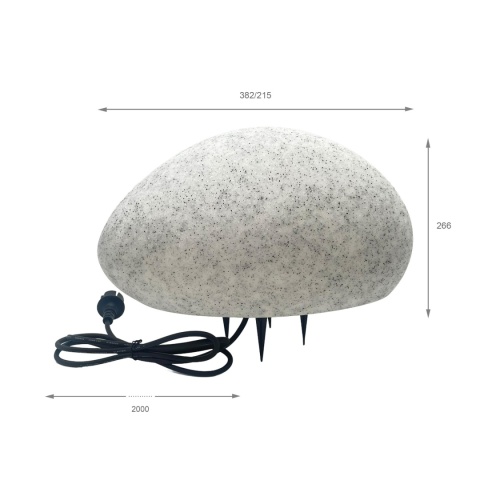 Lampa Kula ogrodowa - GARDEN STONE ∅ 38CM E27 imitacja kamienia