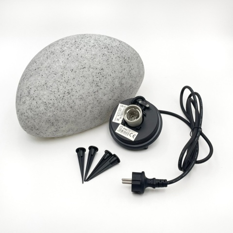 Lampa ogrodowa - GARDEN STONE szer. 31CM E27 imitacja kamienia