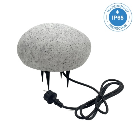 Lampa ogrodowa - GARDEN STONE szer. 26CM E27 imitacja kamienia