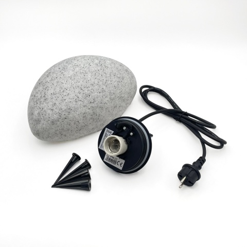 Lampa ogrodowa - GARDEN STONE szer. 26CM E27 imitacja kamienia