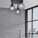 Lampa sufitowa 3-punktowa AUDREY czarna E27
