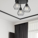 Lampa sufitowa 3-punktowa AUDREY czarna E27