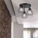 Lampa sufitowa 3-punktowa AUDREY czarna E27