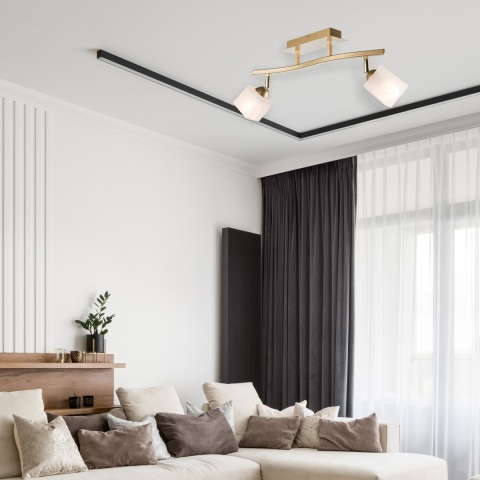 Lampa sufitowa KLARA 2-punktowa złota E14 Lampa sufitowa KLARA 2-punktowa złota E14