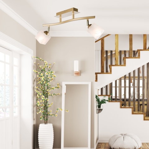 Lampa sufitowa KLARA 2-punktowa złota E14 Lampa sufitowa KLARA 2-punktowa złota E14