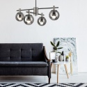 Lampa sufitowa LILOU ciemnoszara 4-punktowa E14