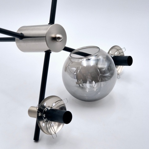 Lampa sufitowa LILOU ciemnoszara 4-punktowa E14 Lampa sufitowa LILOU ciemnoszara 4-punktowa E14