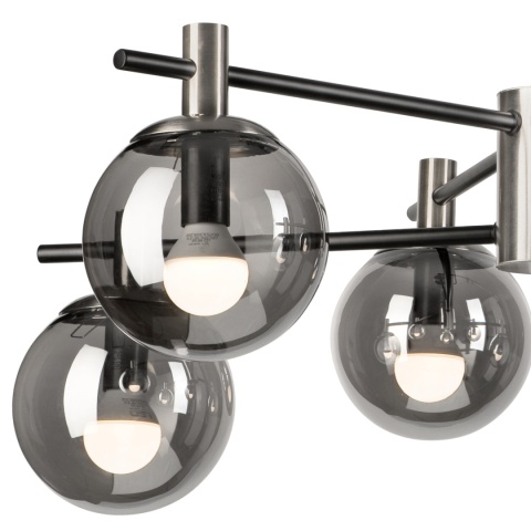 Lampa sufitowa LILOU ciemnoszara 6-punktowa E14 Lampa sufitowa LILOU ciemnoszara 6-punktowa E14