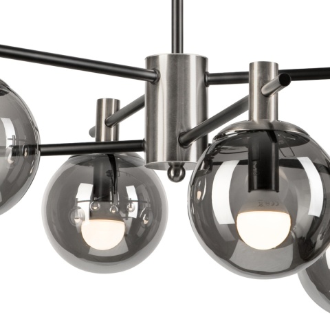 Lampa sufitowa LILOU ciemnoszara 6-punktowa E14 Lampa sufitowa LILOU ciemnoszara 6-punktowa E14