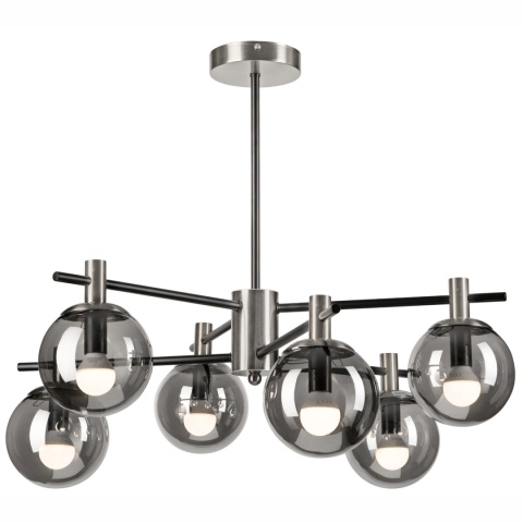 Lampa sufitowa LILOU ciemnoszara 6-punktowa E14 Lampa sufitowa LILOU ciemnoszara 6-punktowa E14