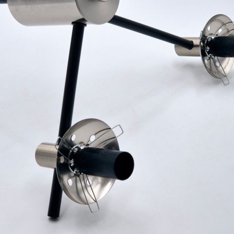 Lampa sufitowa LILOU ciemnoszara 6-punktowa E14 Lampa sufitowa LILOU ciemnoszara 6-punktowa E14