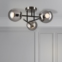 Lampa sufitowa MALENA dymnoszara 3-punktowa E14