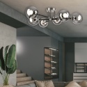 Lampa sufitowa MALENA dymnoszara 6-punktowa E14