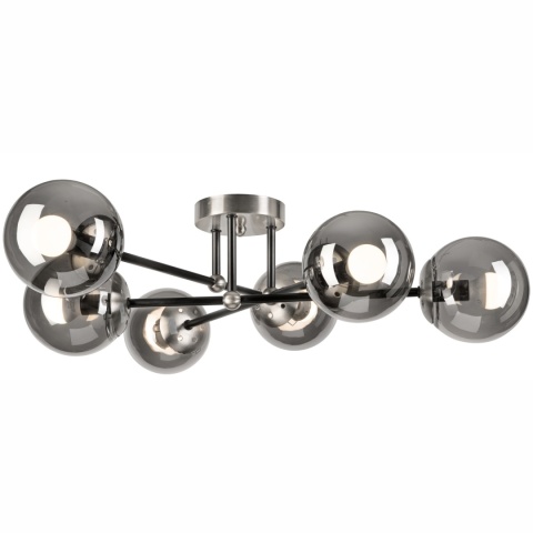 Lampa sufitowa MALENA dymnoszara 6-punktowa E14 Lampa sufitowa MALENA dymnoszara 6-punktowa E14