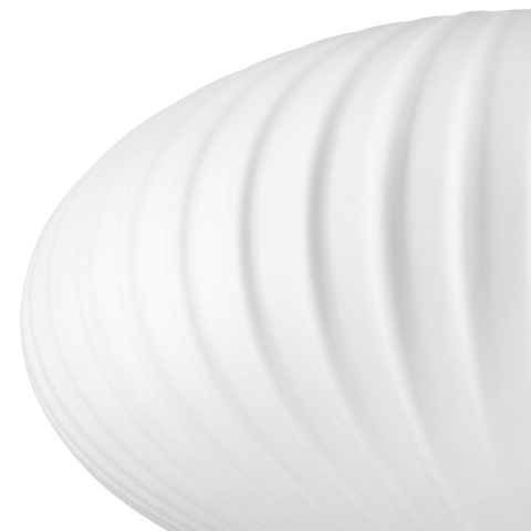 Lampa wisząca 1-punktowa HECTOR klosz ryflowany szkło, biały/złoty D