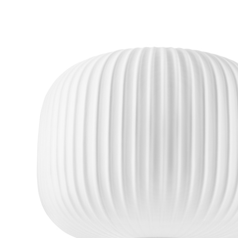 Lampa wisząca 1-punktowa HECTOR klosz ryflowany szkło, biały/złoty E