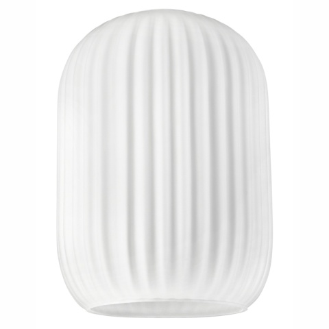 Lampa wisząca 1-punktowa HECTOR klosz ryflowany szkło, biały/złoty A