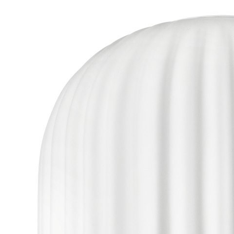 Lampa wisząca 1-punktowa HECTOR klosz ryflowany szkło, biały/złoty A