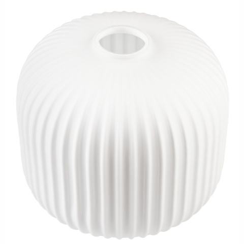 Lampa wisząca 1-punktowa HECTOR klosz ryflowany szkło, biały/złoty B