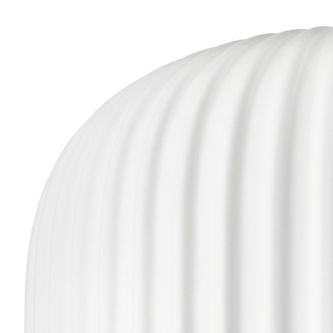 Lampa wisząca 1-punktowa HECTOR klosz ryflowany szkło, biały/złoty B