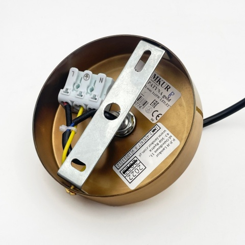 Lampa wisząca 1-punktowa HECTOR klosz ryflowany szkło, biały/złoty B