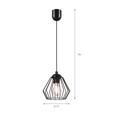 Lampa wisząca druciana 1-punktowa CORINA E27 Lampa wisząca druciana 1-punktowa CORINA E27