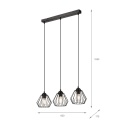 Lampa wisząca druciana 3-punktowa CORINA E27