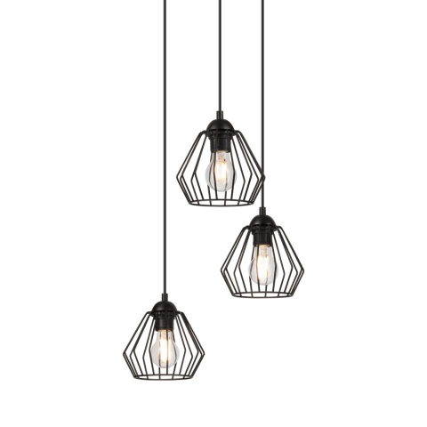 Lampa wisząca druciana 3-punktowa CORINA E27 Lampa wisząca druciana 3-punktowa CORINA E27
