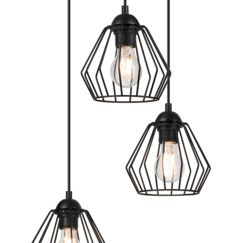 Lampa wisząca druciana 3-punktowa CORINA E27 Lampa wisząca druciana 3-punktowa CORINA E27