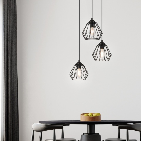 Lampa wisząca druciana 3-punktowa CORINA E27 Lampa wisząca druciana 3-punktowa CORINA E27