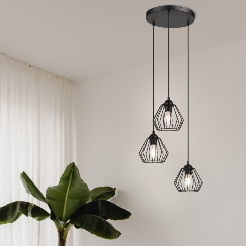 Lampa wisząca druciana 3-punktowa CORINA E27 Lampa wisząca druciana 3-punktowa CORINA E27