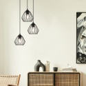 Lampa wisząca druciana 3-punktowa CORINA E27