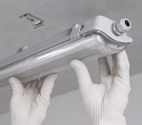 Hermetyczna lampa LED 120 cm do garażu i warsztatu – oprawa natynkowa typu świetlówka