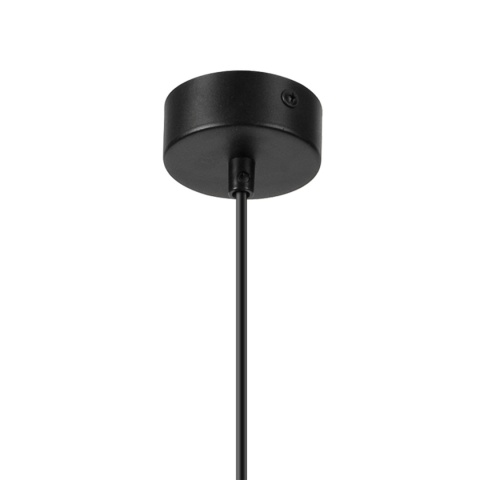 Lampa wisząca 1punktowa NOLAN, Ø 11 cm, czarna, dąb E27