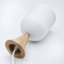 Lampa wisząca 1punktowa NOLAN, Ø 11 cm, biała, dąb E27