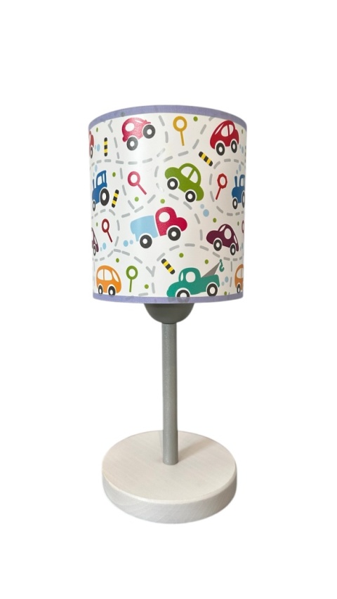 Lampka nocna 1-punktowa AUTKA biała - E27