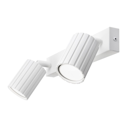 Nowoczesna lampa PRISMA 30 cm - biała - klosze ryflowane, GU10