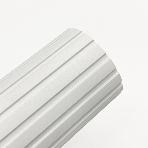 Nowoczesna lampa PRISMA 30 cm - biała - klosze ryflowane, GU10