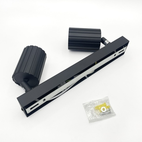 Nowoczesna lampa PRISMA 30 cm - czarna - klosze ryflowane, GU10