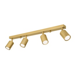 Nowoczesna lampa PRISMA 67 cm - złota - klosze ryflowane, GU10