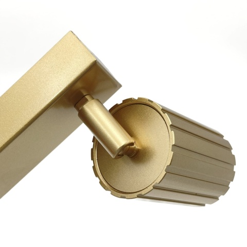 Nowoczesna lampa PRISMA 67 cm - złota - klosze ryflowane, GU10