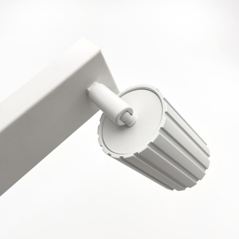 Nowoczesna lampa PRISMA 67 cm - biała - klosze ryflowane, GU10