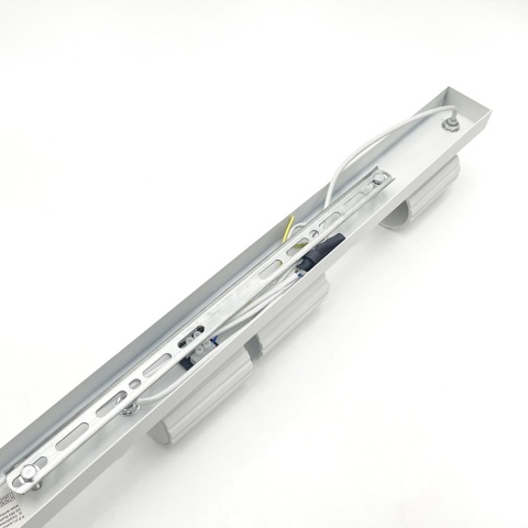 Nowoczesna lampa PRISMA 67 cm - biała - klosze ryflowane, GU10