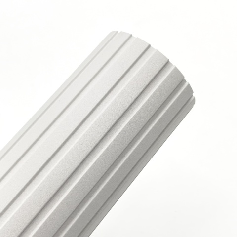 Nowoczesna lampa PRISMA 45 cm - biała - klosze ryflowane, GU10