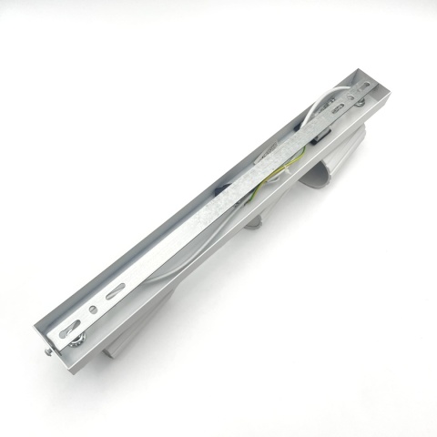 Nowoczesna lampa PRISMA 45 cm - biała - klosze ryflowane, GU10